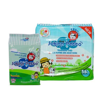 Sukina Petto - แผ่นรองฉี่ แผ่นรองซับฝึกขับถ่าย ขนาด 45x60 ซม. (5 ชิ้น, 56 ชิ้น)
